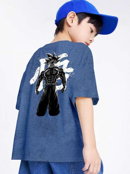 BAESD Boys Anime Printed Extended Sleeves Oversize