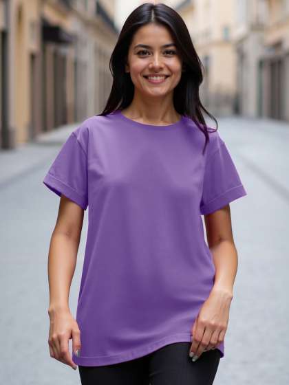 Bewakoof Women Solid Round Neck Cotton Relaxed Fit
