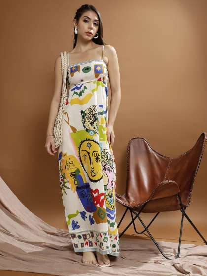 Boho By Athena Floral Print ALine Maxi Dress