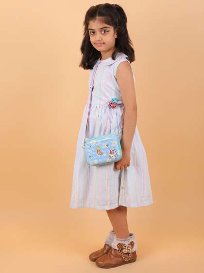 CALYX CLOTHING Girls Striped Fit Flare Dress