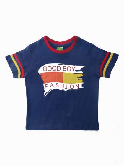 Clothe Funn Boys Typography Printed Pure Cotton Ts