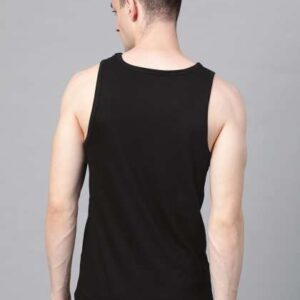 Roadster Men Black  Greeb Printed Sleeveless Round