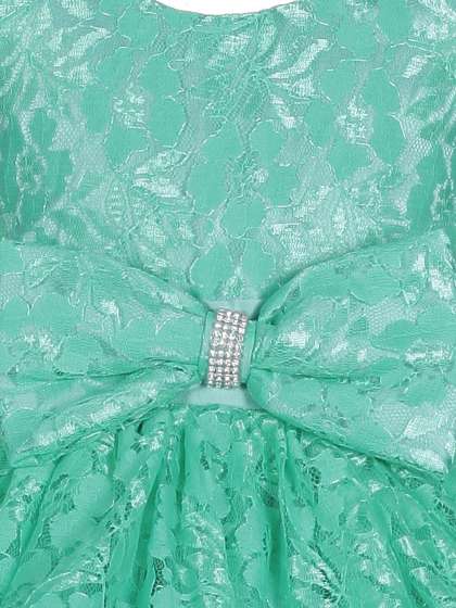 Shahina Fashion Girls Satin KneeLength Bow Dress