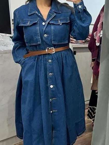 TIARA WORLD Denim ALine Dress