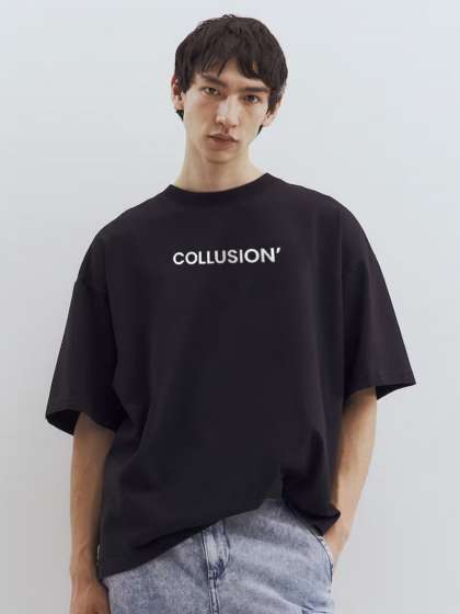 TOGS  TERRE Typography Printed Round Neck Cotton O