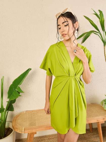 Uptownie Cotton Poplin Kimono Sleeve Dress