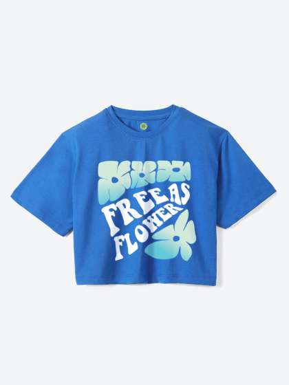 YK Girls Pack Of 2 Typography Printed Pure Cotton