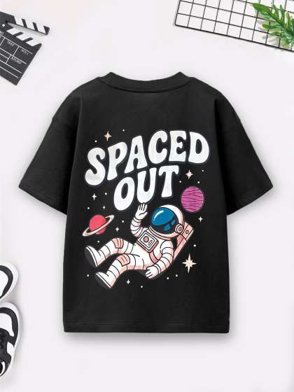 YK X Trampoline Kids Drop Shoulder Printed Cotton