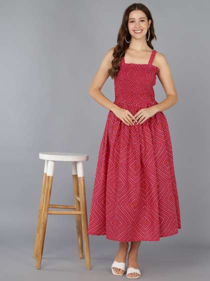 ZNX Clothing Cotton Midi Dress